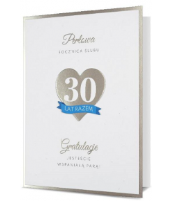 Kartka na 30 rocznicę ślubu Perłową HM2529
