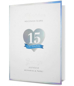 Kartka na 15 rocznicę ślubu Kryształową HM2526