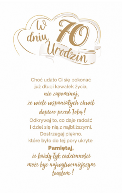 Kartka z życzeniami na 70 urodziny PS17