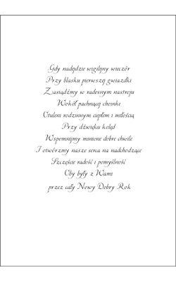 Świąteczny pejzaż nocny kartka z życzeniami  B-T 592