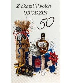 Kartka na 50 urodziny dla mężczyzny A6439