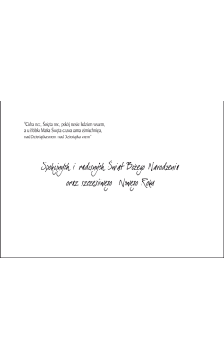 Szopka betlejemska kartka z tekstem BR-T 03