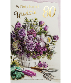 Kartka na 80 urodziny z życzeniami A6233