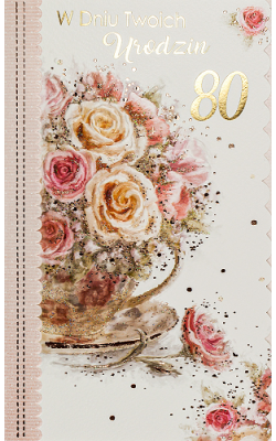 Kartka z okazji 80 urodzin A6382