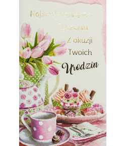 Kartki urodzinowe pastelowe A6261B