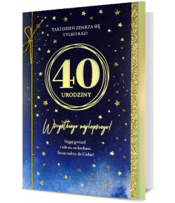 Kartka na 40 urodziny z mottem HM2611