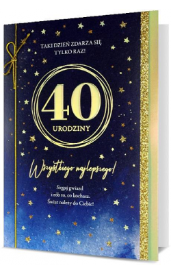 Kartka na 40 urodziny z mottem HM2611