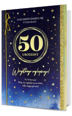 Kartka na 50 urodziny Premium HM2612
