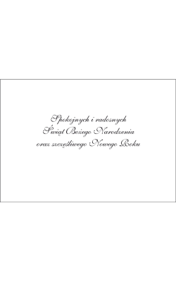 Kartka świąteczna z życzeniami BR-T 19