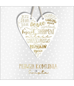 Kartka na Komunię pomysłowa KPE161