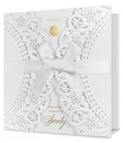 Prezent na Komunię Kartka pięknie zdobiona HM809