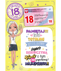 Prezent na 18 urodziny Kartka z humorem Party21
