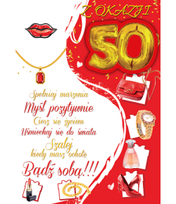 Kartka na 50 urodziny dla Kobiety Party23