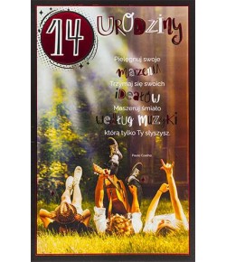 Kartka na 14 urodziny dla chłopaka U92