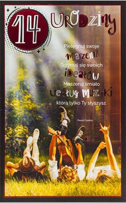 Kartka na 14 urodziny dla chłopaka U92