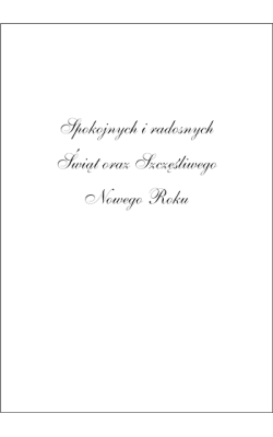 Karnet świąteczny z tekstem N-T 03