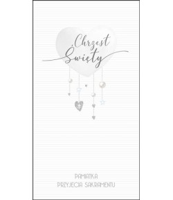 Kartka na Chrzest delikatnie zdobiona PM224