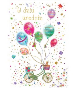 W Dniu Urodzin Kartka z życzeniami pastelowa TS113