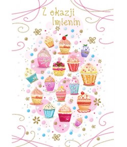 Kartki na Imieniny z życzeniami słodkie TS110