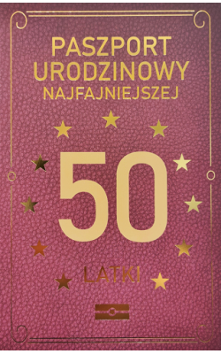 Kartka na 50 urodziny dla kobiety z żartem JCX40