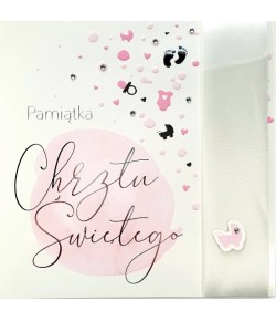 Na Chrzest Kartka dla Dziewczynki  LUX57