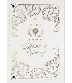 Kartki na komunię bogato zdobione HM1084