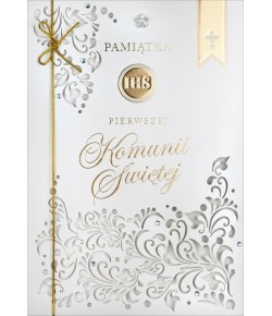 Kartki na komunię bogato zdobione HM1079