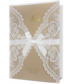 Kartka ślubna ażurowa vintage XL PDP190