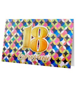 Zaproszenie na 18 urodziny 5 szt PCZP25