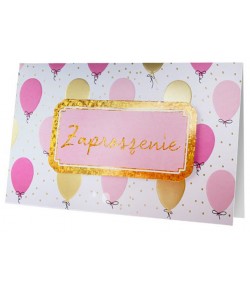 Zaproszenia gotowe do wypisania zestaw 5 szt PCZP26