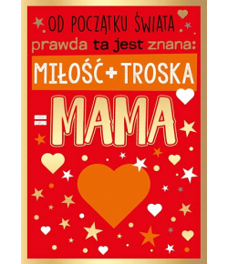 Prezent dla Mamy super kartka PR417