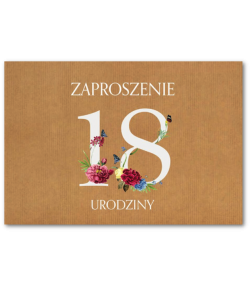 Zaproszenie na 18 urodziny 10 szt ZT36