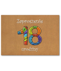 Zaproszenie na osiemnastkę 10 szt ZT43