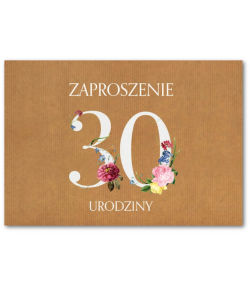 Zaproszenie na 30-te urodziny 10 szt ZT37