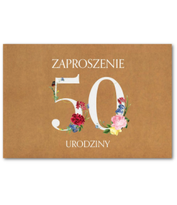 Zaproszenie na 50-te urodziny 10 szt ZT39