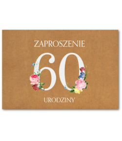 Zaproszenie na 60-te urodziny 10 szt ZT40