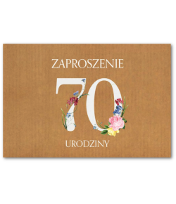 Zaproszenie na 70-te urodziny 10 szt ZT41