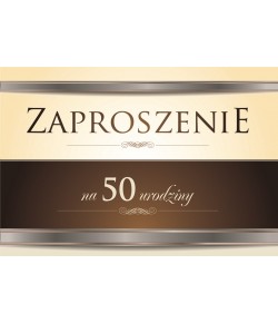 Zaproszenie na 50-te urodziny 10 szt ZT8