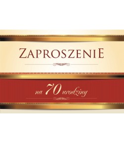Zaproszenie na 70-te urodziny 10 szt ZT10