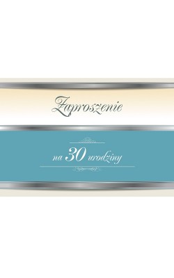 Zaproszenie na 30-te urodziny 10 szt ZT31
