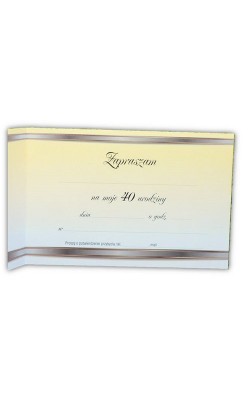 Zaproszenie na 40-te urodziny 10 szt ZT7