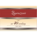 Zaproszenie na 40-te urodziny 10 szt ZT7