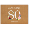 Zaproszenia na 80-te urodziny 10 szt ZT42