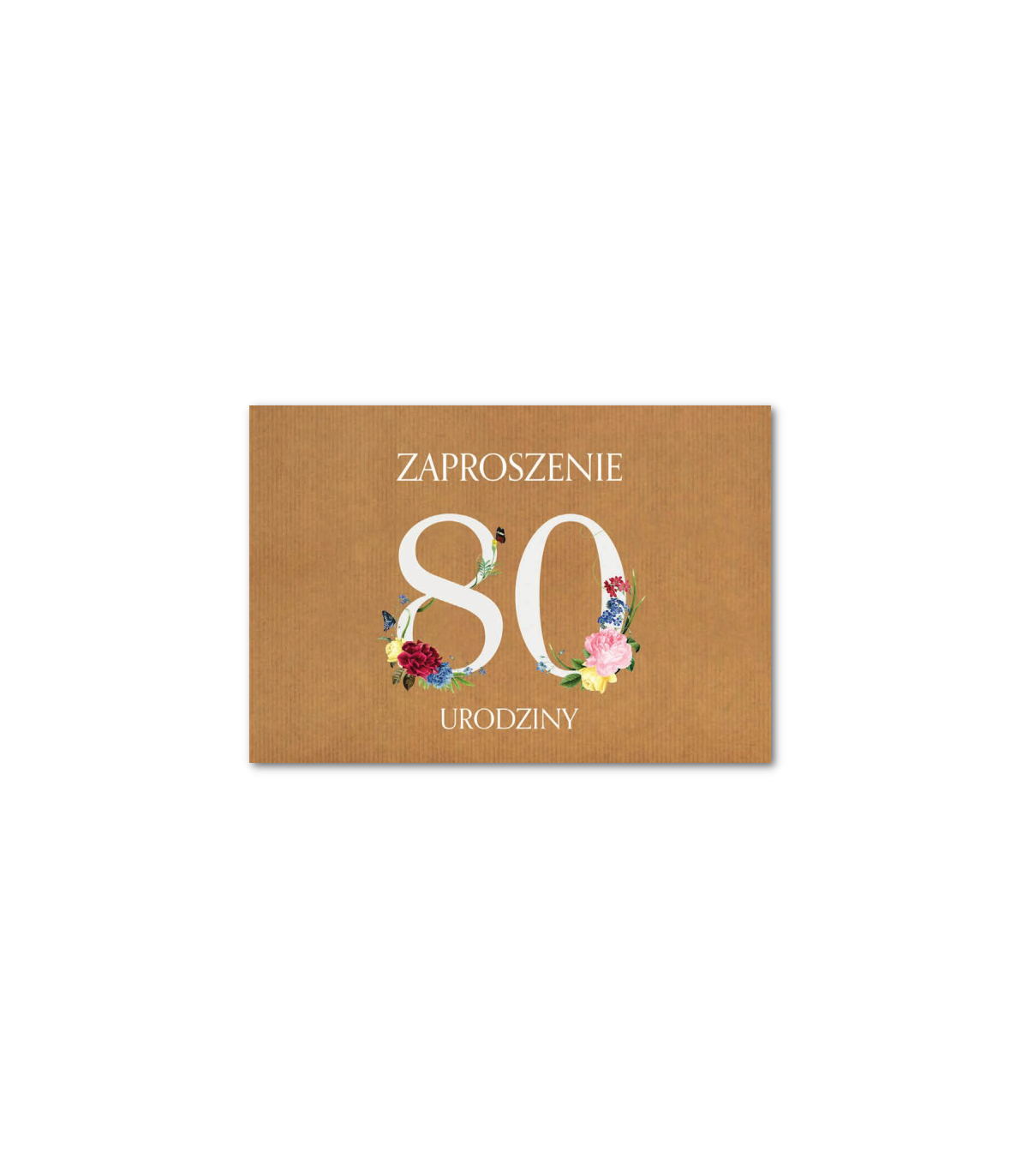 Zaproszenia na 80-te urodziny 10 szt ZT42