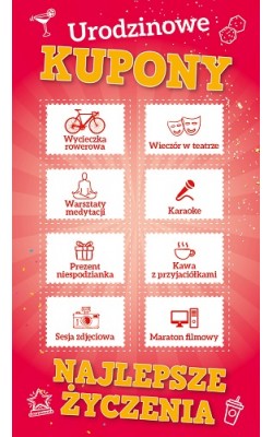 Kartka na urodziny dla dziewczyny z kuponami  GIFTB-39