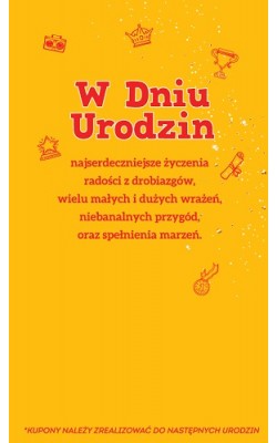Kartka na urodziny dla dziewczyny z kuponami  GIFTB-39