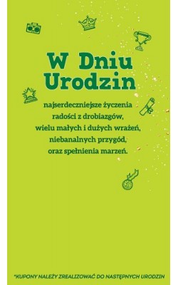Kartka urodzinowa z kuponami dla przyjaciela GIFTB-42