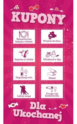Kartka z prezentami kuponami dla ukochanej GIFTB-43