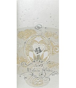 Kartka ślubna perłowa z życzeniami SF3