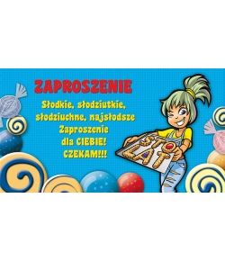 Zaproszenie na imprezę dziewczęcą ZSY2